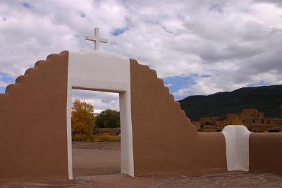 Entrance to St. Jerome church, Taos Pueblo