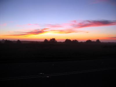 Sunset over Bodega Bay, after dinner at River's End in Jenner