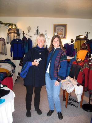 A visit to our sweater lady, Marlene, who knits our Norwegian sweaters (you can order them from her, call 707-884-9232!)