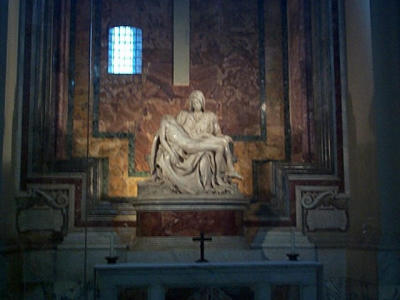 blurred Pieta in  St Peters