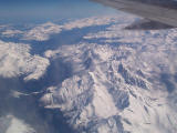 Chamonix valley from plane