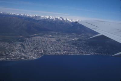 Areal view of Bariloche