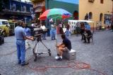 TV crew in the La Boca neighborhood