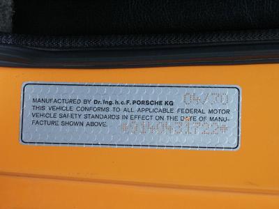 1970 Porsche 914-6 sn 914.043.1722 Chassis No 131736 - Photo 5
