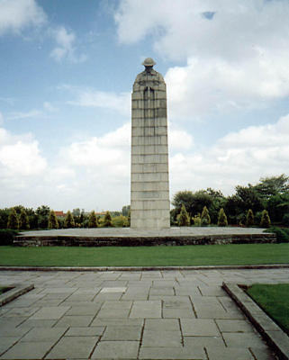 Imposing Canadian Memorial:  St. Juliaan, known as the Brooding Soldier