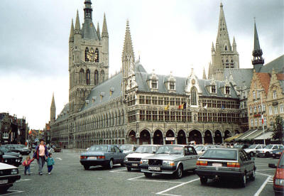 The Cloth Hall Iepre (Ypres) rebuilt from its ruins.