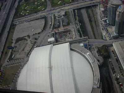 Looking down at the Sky Dome