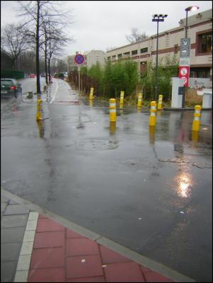 Piste cyclable Woluwe-Shopping-Center (18/1/2005)