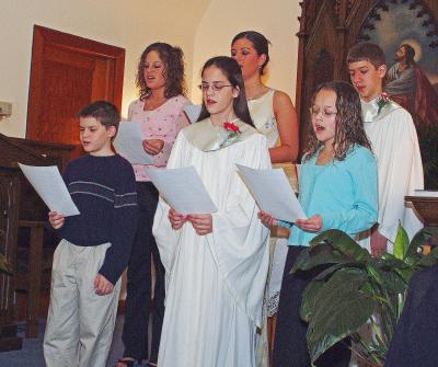 Youth Singers on Palm Sunday -- March 20, 2005