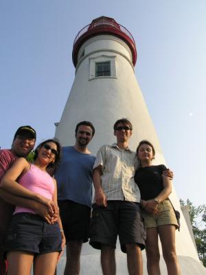 Con German, Felipe y Camila en Sandusky... dia de playa