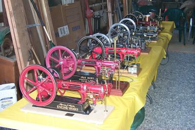 A row of 1895 Mery Explosive engines
