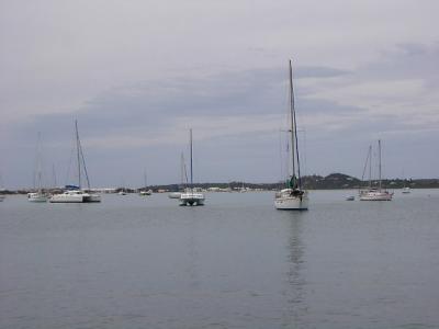 Sailboats in Marigot Harbour