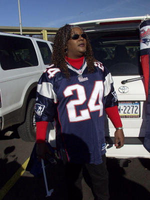Ty Law's Mom poses
