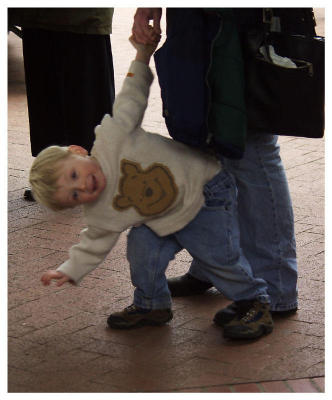 Let go!......Don't let go! Conflicted Two Year Old
