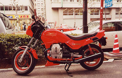 Guzzi Sport Jingushi in Yokohama Japan April 2001