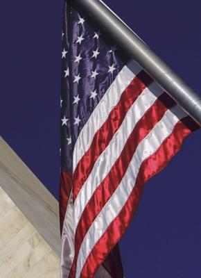 Flag and Washington Monument