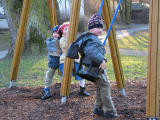 Swingset in city park