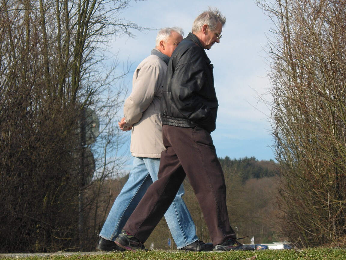 strolling along