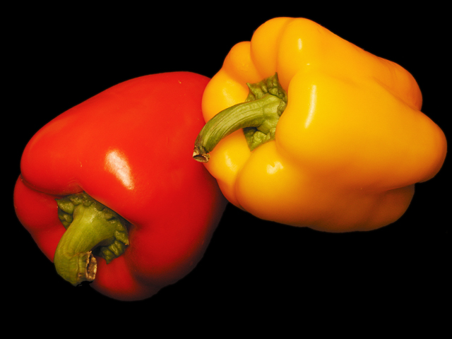 <B>THIRD PLACE WINNER</B><BR><i>Love is... </i><b><br>peppers snuggling</b>