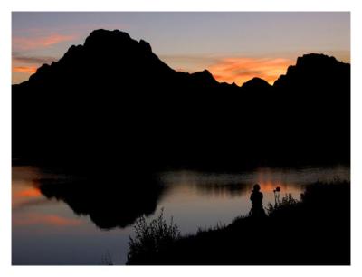 Photographer at Sunset, Oxbow Bend, Grand Teton National Park