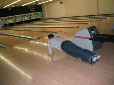 James and his 40 push-ups !