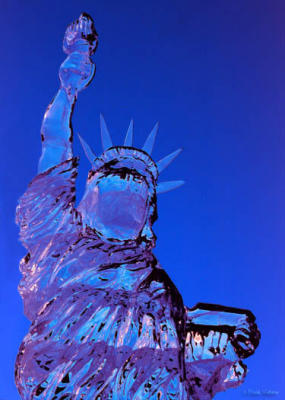 Liberty ice sculpture