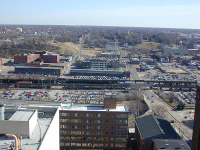 view from roof of MCV WEST HOSPITAL facing East