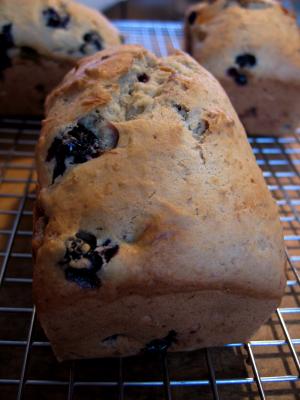 Banana Blueberry Candied Ginger Bread