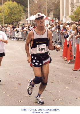 Spirit of St. Louis Marathon, St. Louis, Missouri. October 2001