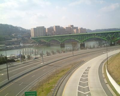 A bridge we would cross going back toward the finish