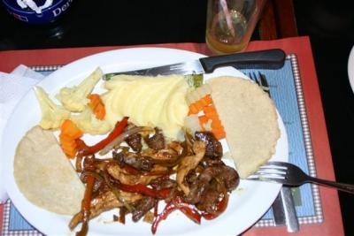 Fajitas with Mashed Potatoes