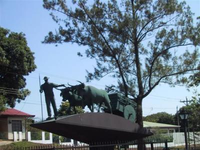 Oxcart statue