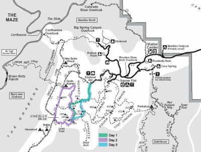 Map of Needles District