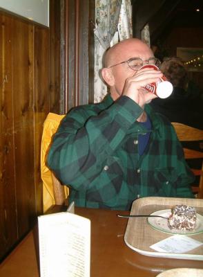 John having a cola