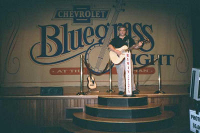 Me onstage at the Ryman