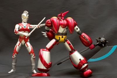 Shin (New) Getter 1 vs Ultraman Ace