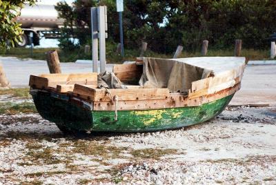 abandoned boat