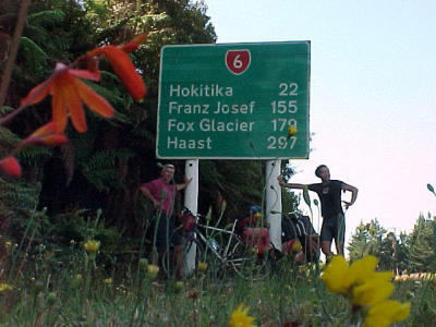 hOKITIKA, 22 more kms to go.