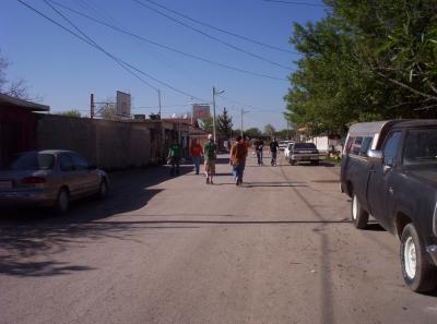 Three groups meeting from 3 different directions.