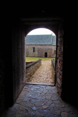 Pirou Castle: Looking from the Inner Courtyard to the Church