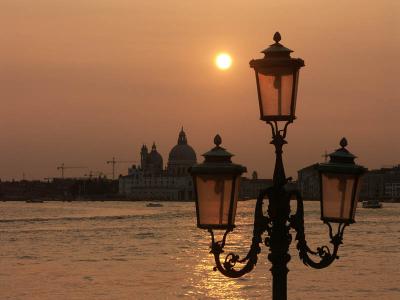 Sunset on the lagoon in Venice  II