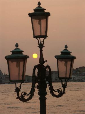 Sunsetting through the lantern in Venice