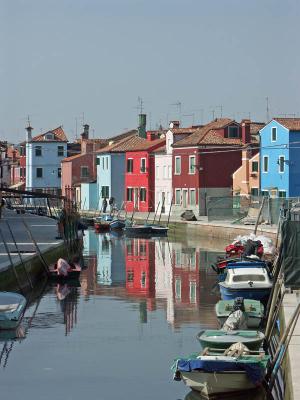 Reflection of colors in the canals in Burano II