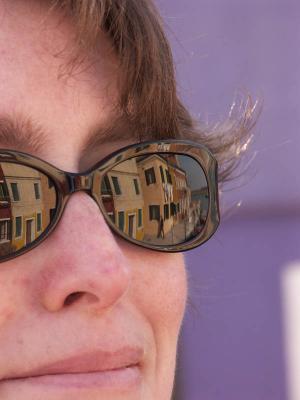 Sunglasses reflections in Burano - Venice