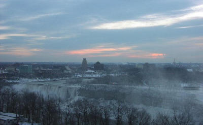 Sunrise from our window, Niagara Falls, NY