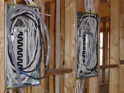 The circuit panels near completion