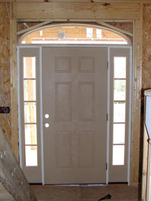 The front door is installed