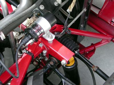 Front right frame and suspension