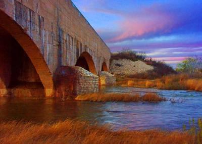 Pecos River Flume at Sunset4
