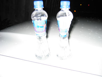 These water bottles were opened at 14,000 ft. and sealed. This is what they look like at sea level.